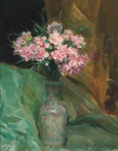 Pinks in a Japanese Vase