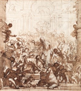 The Pool of Bethesda ( recto ); A subsidiary study of the lower right group and of the figure of Christ ( verso )