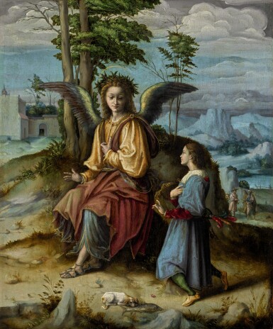 Francesco Ubertini, called Bachiacca, Tobias and the Angel |《托比亞斯與天使》