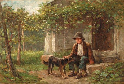 Young Boy with Dog