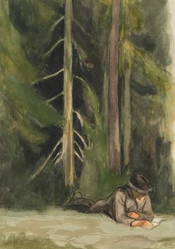 A Reading Moment in Forest.