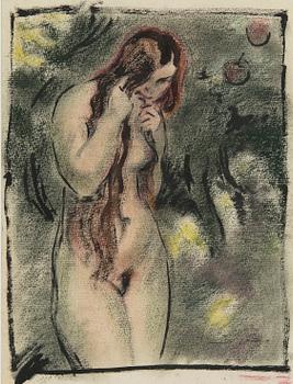 Girl with red hair.
