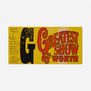 G O greatest show of worth