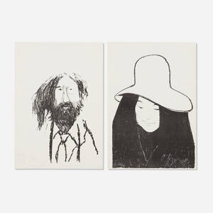 John Lennon; Yoko Ono (diptych)