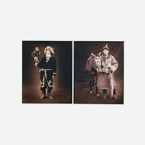 Kazakh Eagle Hunter; Horse Trainer (two works from the Nomads of Mongolia series)