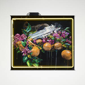 Desert Eagle with Fruit and Flowers