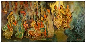 Do Xuan Doan (Vietnamese, 1937-2015) Moonlight Ceremony