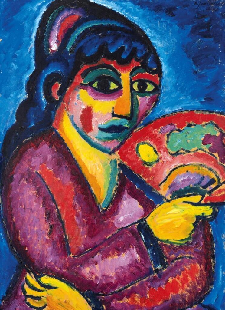 Alexej Jawlensky, Frau mit Fächer (Frau aus Turkestan)