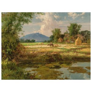 Fernando Cueto Amorsolo (Filipino, 1892-1972) In the Rice Field