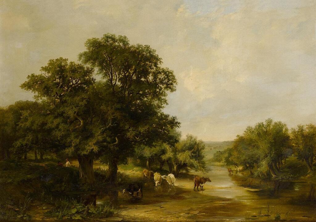 Cattle Watering in the Highlands