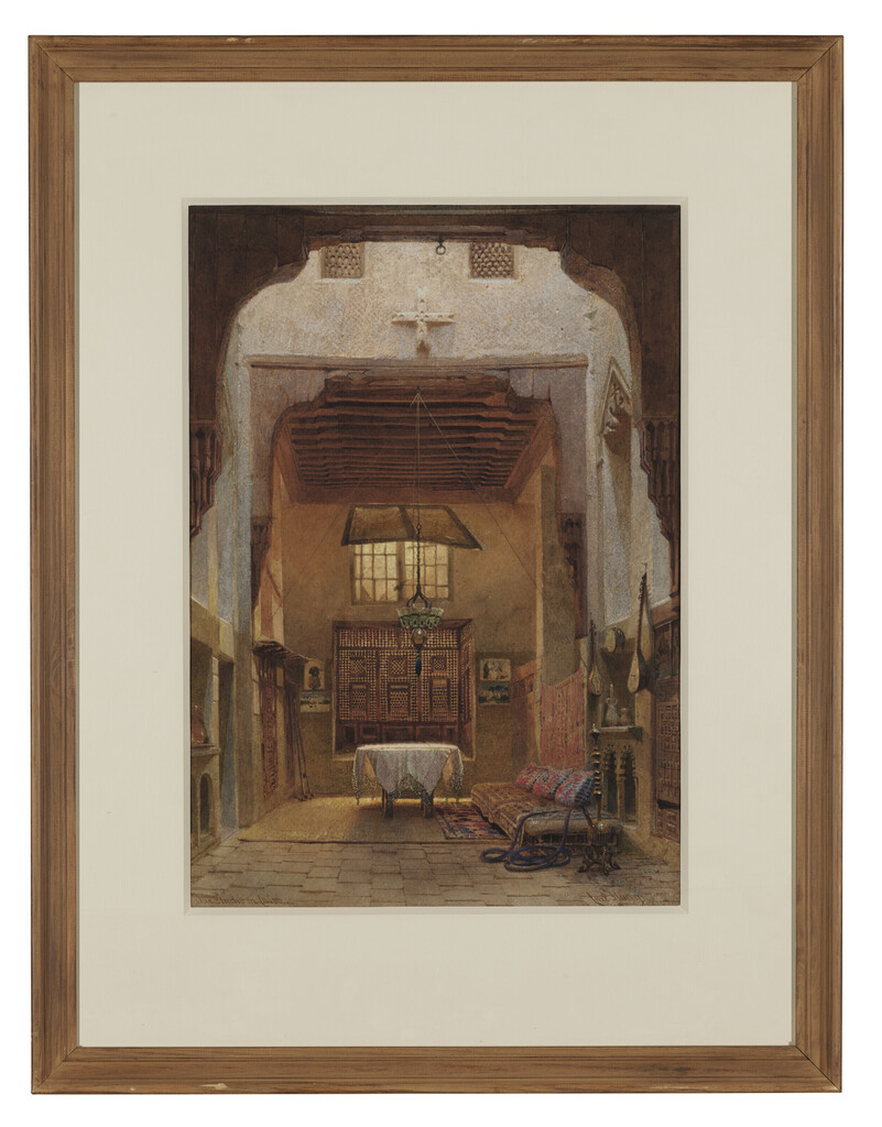 The artist’s studio in Cairo (recto); Architectural sketches of the artist’s studio in Cairo (verso)