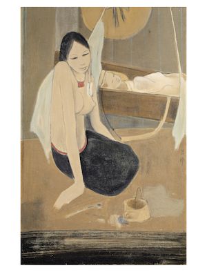 Cheong Soo Pieng (Chinese-Singaporean, 1917-1983) Maternity