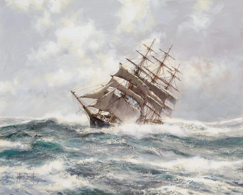A Clipper in Stormy Seas