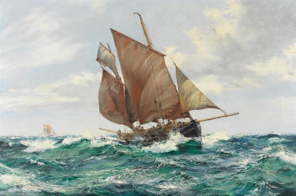 The fishing boat Our Margaret in full sail