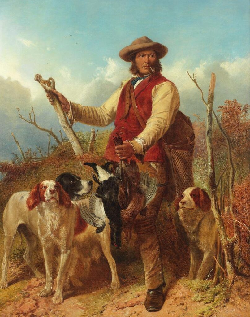 A gamekeeper with dogs