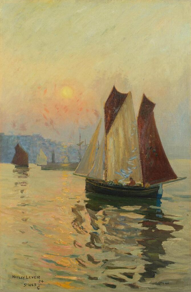 St Ives harbour, evening light