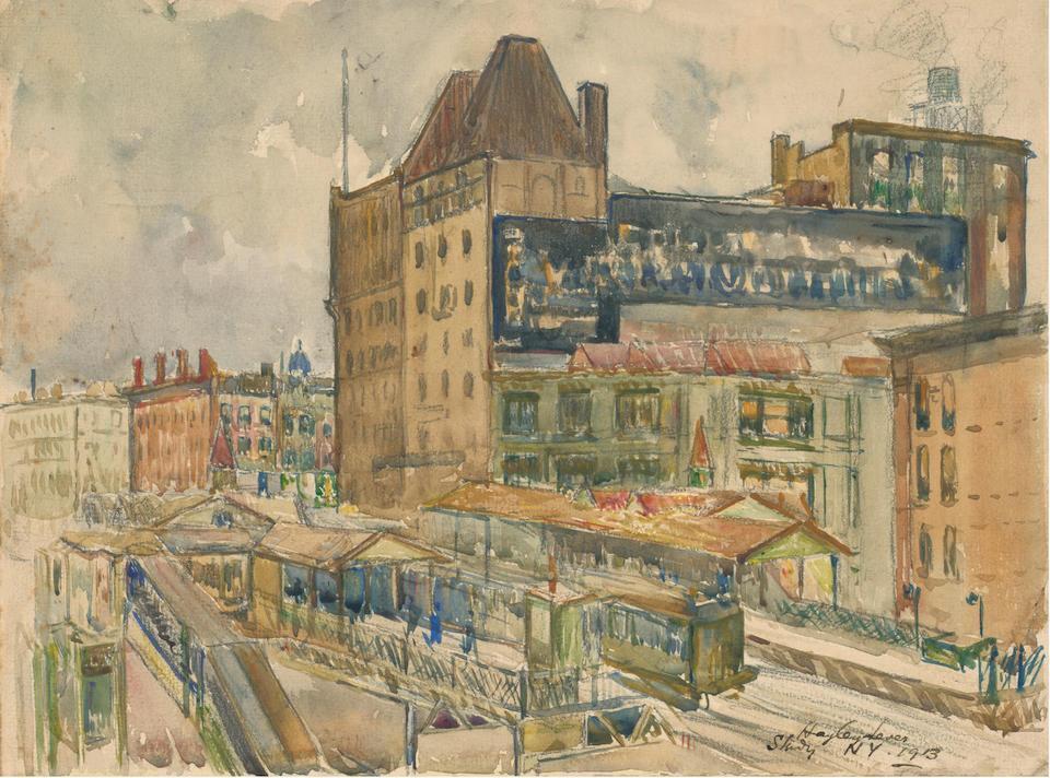 9th Avenue El at 66th Street and Columbus Avenue, New York
