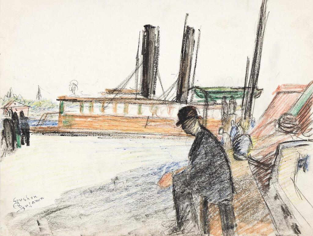 Man Sitting by the Dock