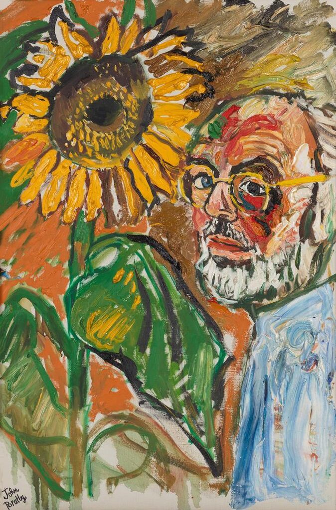 Self Portrait with Sunflower
