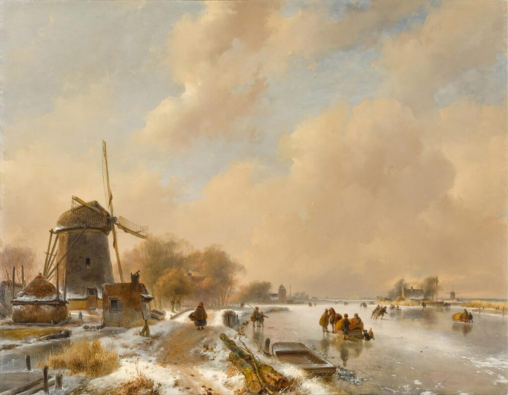 Skaters on a Frozen River