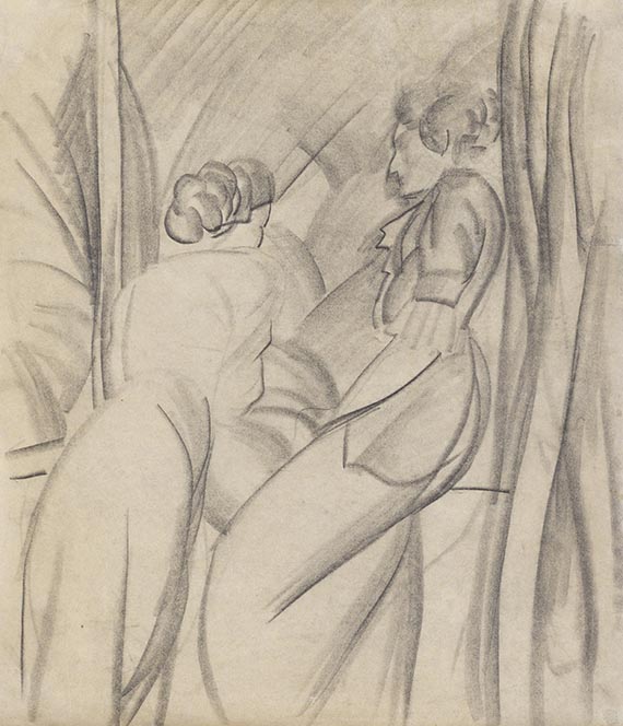 August Macke, Zwei Frauen am Fenster (Elisabeth Macke und Emma Lübbecke-Job)
