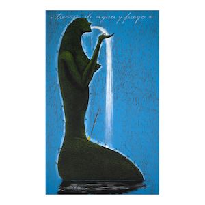 JOSÉ BEDIA (B. 1959) Tierra de agua y fuego 69 1/2 x 43 in (176.5 x 109 cm) (Painted in 2025)