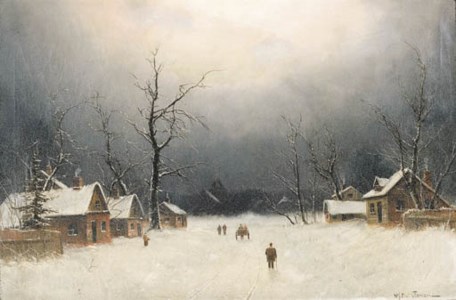 Village Snow Scene