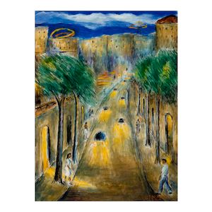 VÍCTOR MANUEL (1897-1969) Calle de noche 24 x 17 15/16 in (61 x 45.5 cm) ()