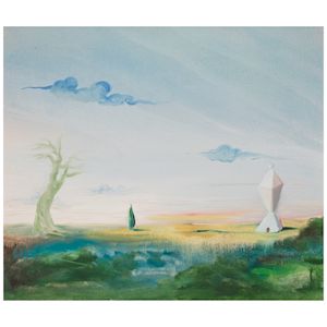 Midwestern's Night Dream 21 1/4 x 25 5/8 in (54 x 65 cm) (Painted in 1992)