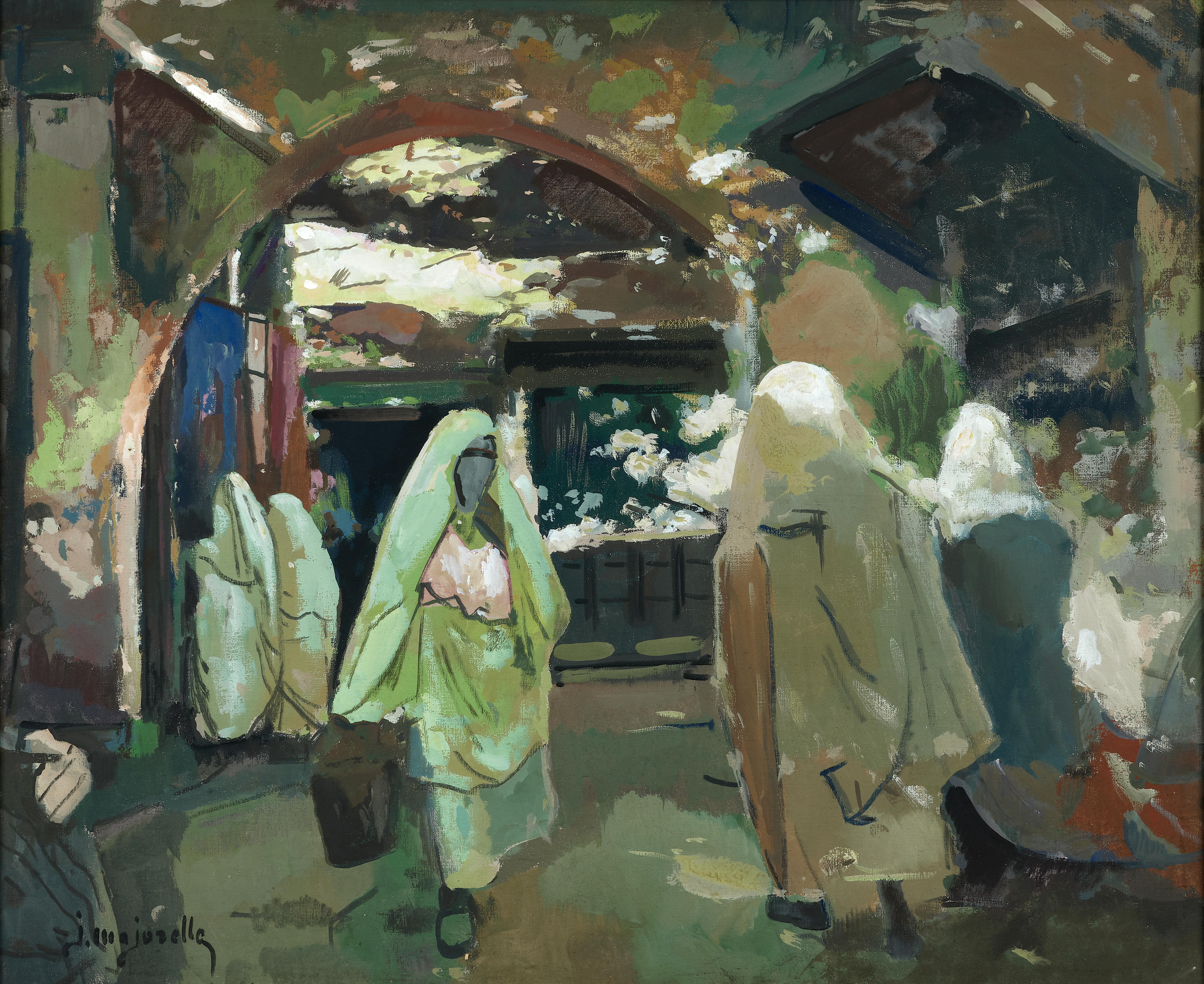Femmes dans les souks, Marrakech - circa 1950-1955
