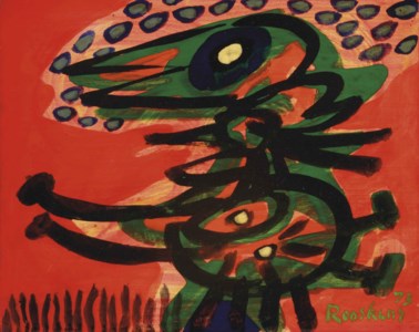 Figure in red