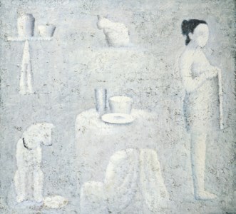 Woman with pets in an interior