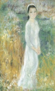 A Vietnamese lady in a field