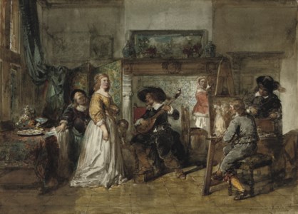 In the artist's studio