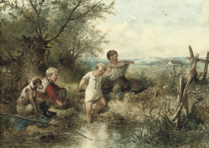 Swimming in the pond