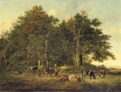 A peasant family in the meadow