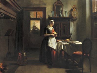 An Amsterdam orphan girl preparing supper