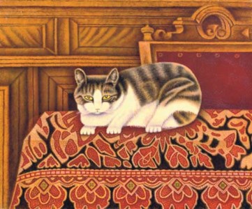 Cat on rug