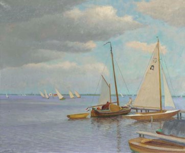 Sailing boats on the Loosdrechtse plassen