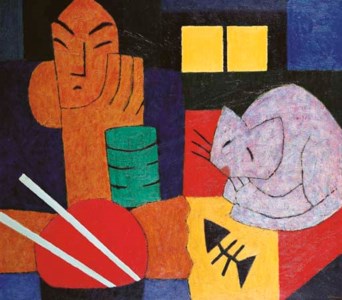 Man and cat