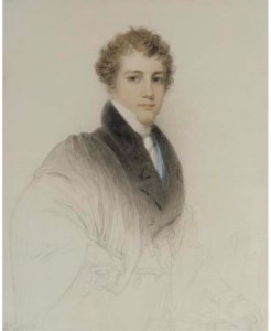 Portrait of a young gentleman, bust-length, wearing a gown