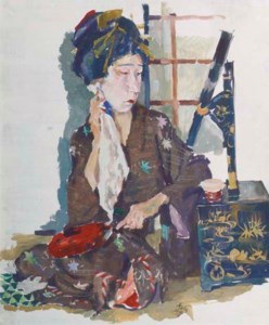 Seated geisha