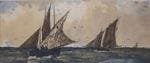 Barques de pêcheurs en pleine mer