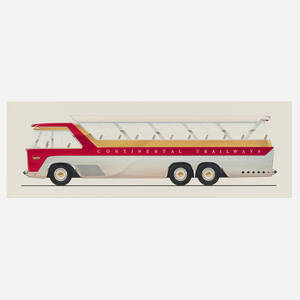Continental Trailways bus rendering