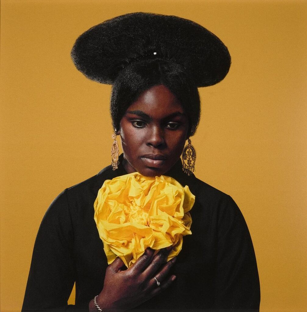 Untitled (Clara Lewis Buggs with Yellow Flower), New York