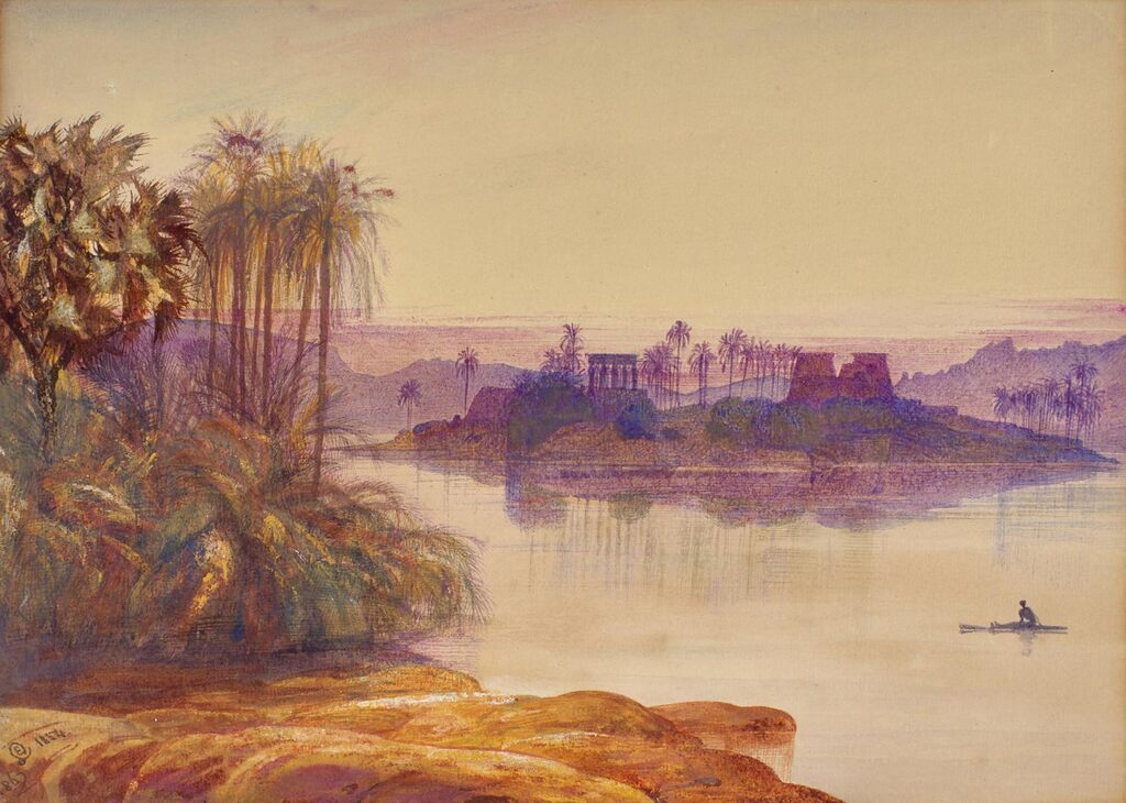 View of Philae at Sunset, Egypt