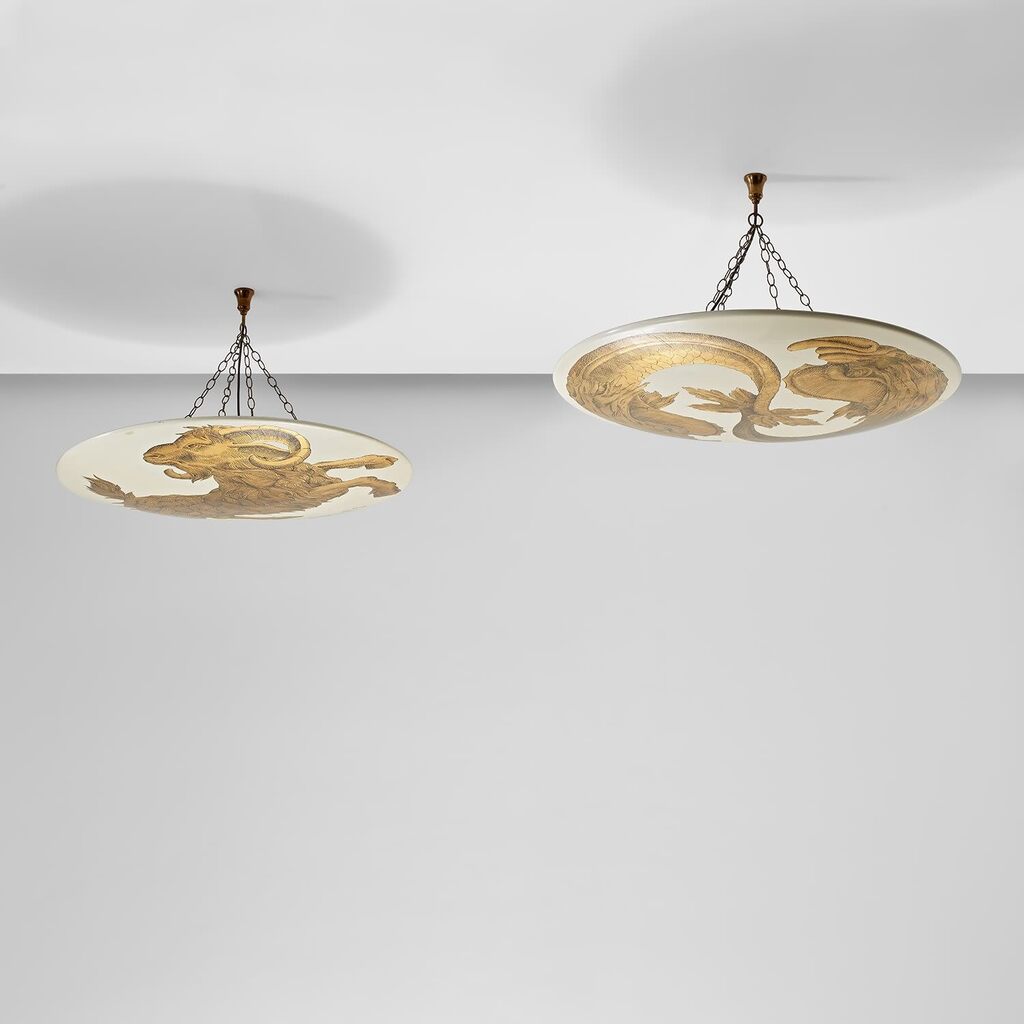'Pisces' and 'Aries' ceiling lights from the 'Zodiaci' series