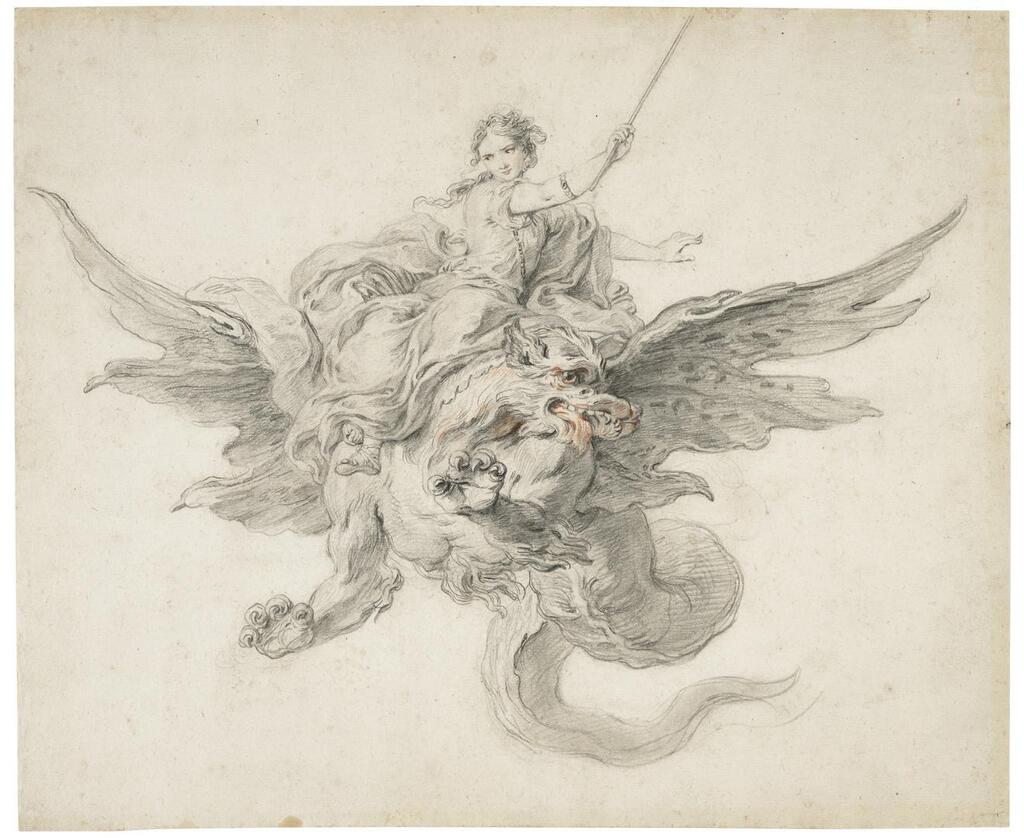 Armida on a dragon