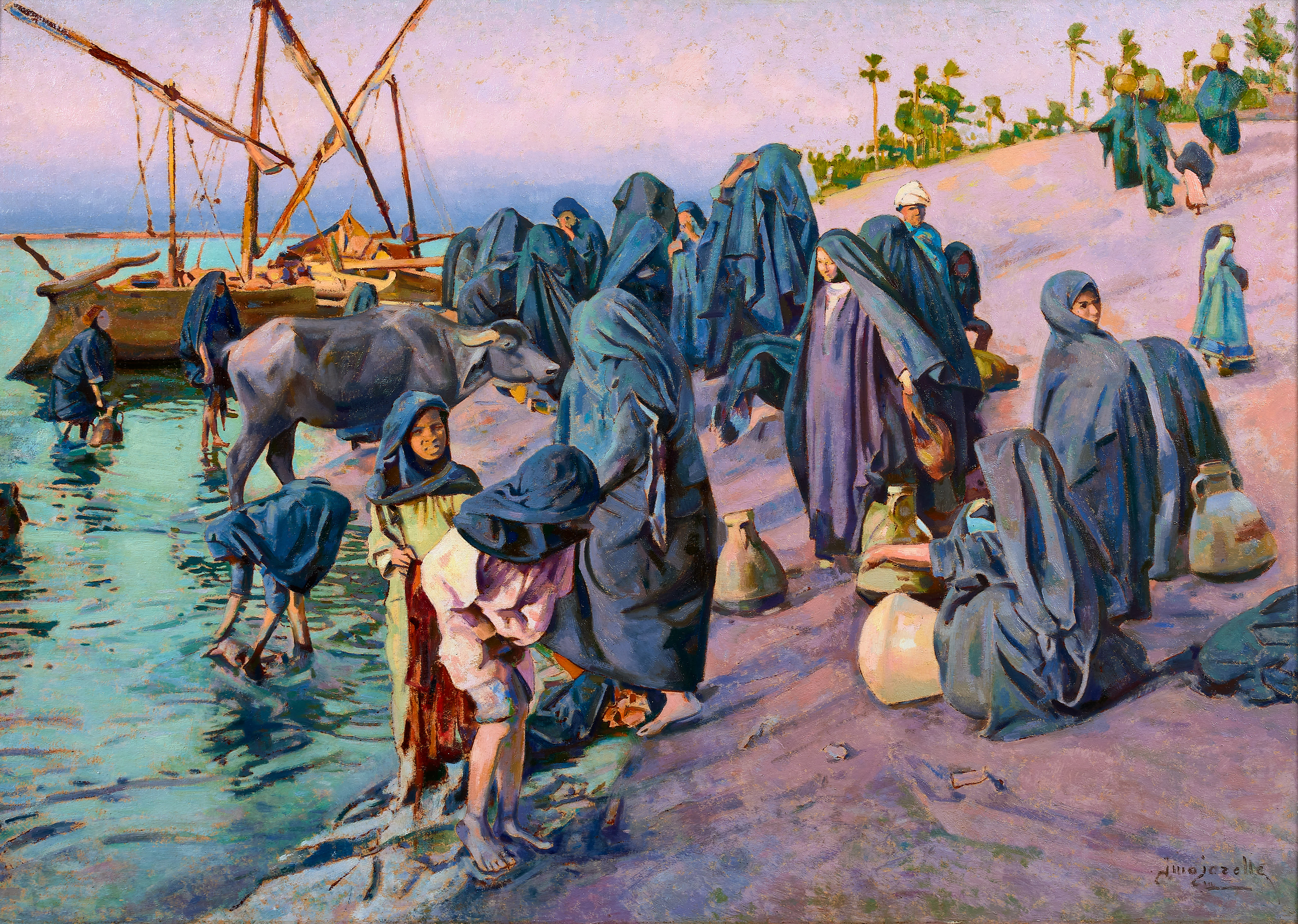 Porteuses d'eau sur les bords du Nil, Marg - circa 1912