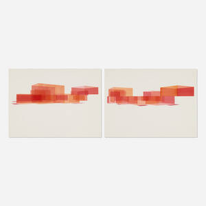 Red House Study: Exterior #7; Red House Study: Exterior #9 (two works)
